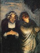 Honore  Daumier Scene from a Comedy Sweden oil painting reproduction